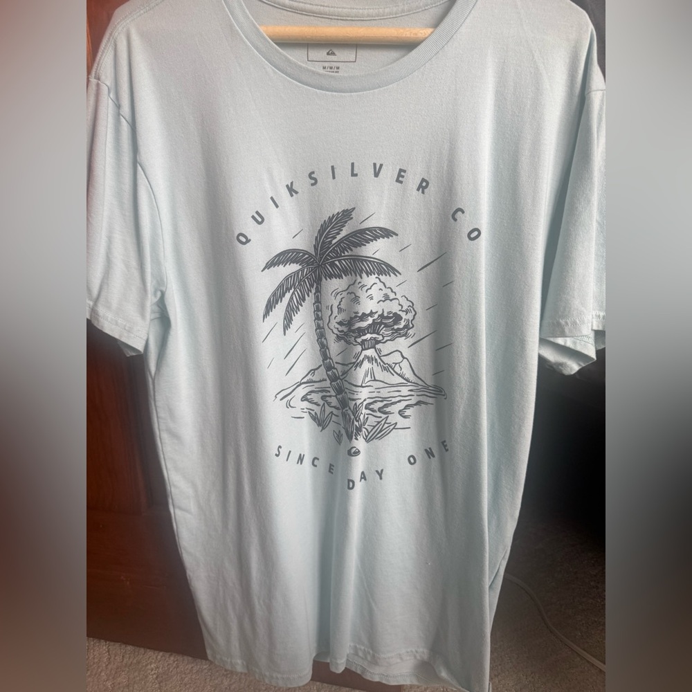 Quiksilver Sky Blue Palm Graphic Tee